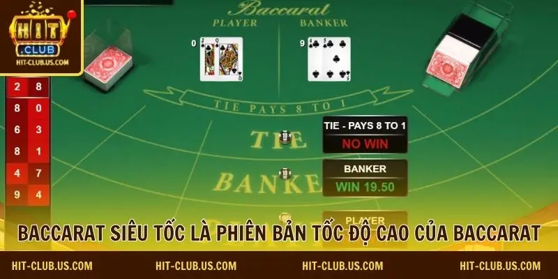 Baccarat siêu tốc là phiên bản tốc độ cao của baccarat