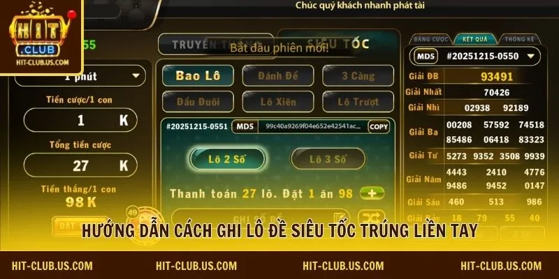 Hướng dẫn cách ghi lô đề siêu tốc trúng liền tay