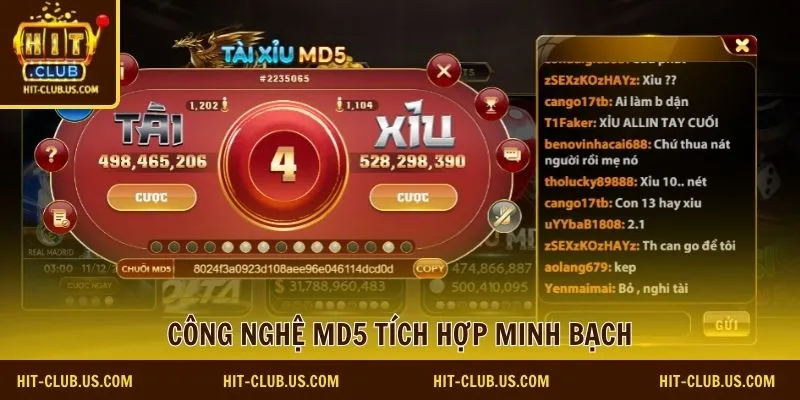 Công nghệ MD5 tích hợp minh bạch