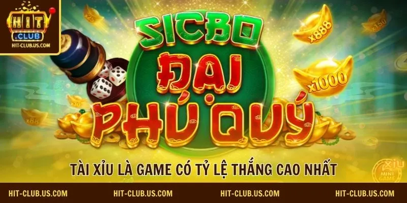 Sicbo là game có tỷ lệ thắng cao nhất