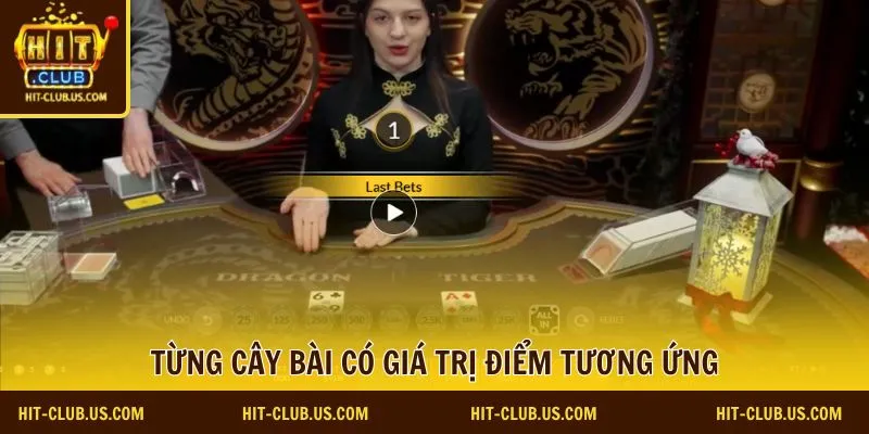 Từng cây bài có giá trị điểm tương ứng